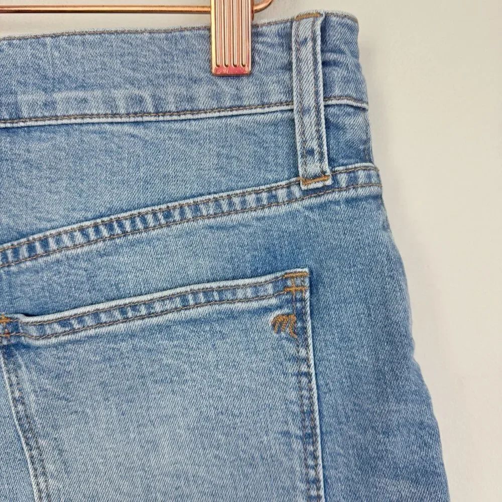 MADEWELL | Exposed Button Fly Denim Jean Shorts Cuffed Raw Hem Women’s Size 26 - Picture 8 of 9